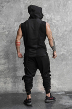 Безрукавка BODY ENGINEERS Atlantis Sleeveless Hoodie Black