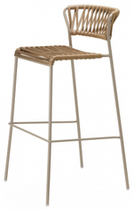 Стул барный плетеный Scab Design Lisa Filo, тортора