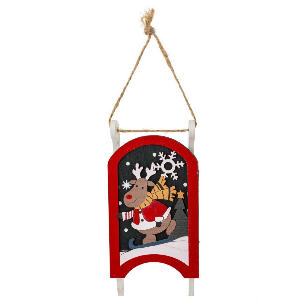 GAEM Изделие декоративное подвесное "Сани", L6,5 W2,5 H14 см, 4в.