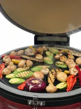Керамический гриль Kamado Joe Big Joe III, 61 см (красный), с ножками и столиками