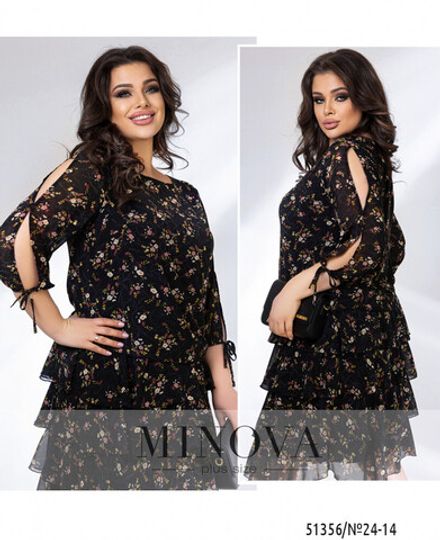 Платье 24-14-Черный Minova Фото 1