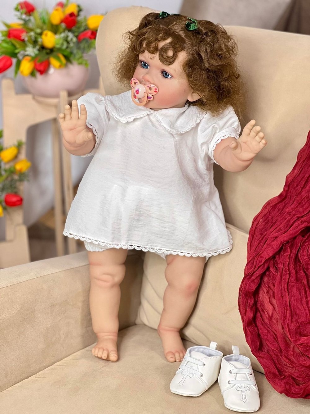 Кукла Реборн мягконабивная 65см в пакете (FA-804)