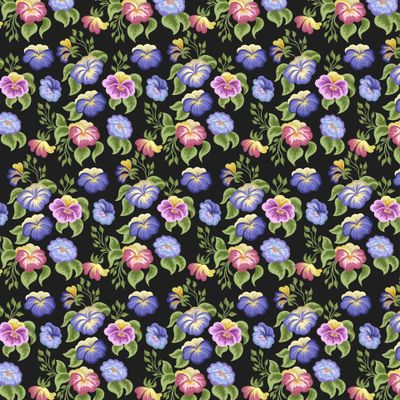 Pattern seamless decoration wild flowers stylized bright field pansies