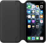 Кожаный чехол Apple Leather Folio для iPhone 11 Pro, цвет (Black) черный (MXO62ZM/A)