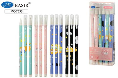 Ручка шарик. 0,7мм. "Кошка" микс (Basir)