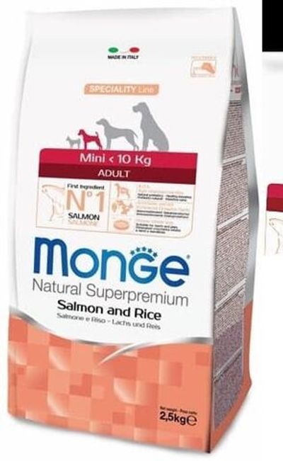 Monge Dog 2,5кг Speciality Extra Small корм для взрослых собак миниатюрных пород лосось с рисом