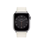 Apple Watch Series 8 Hermes 45mm, классический кожаный ремешок белого цвета