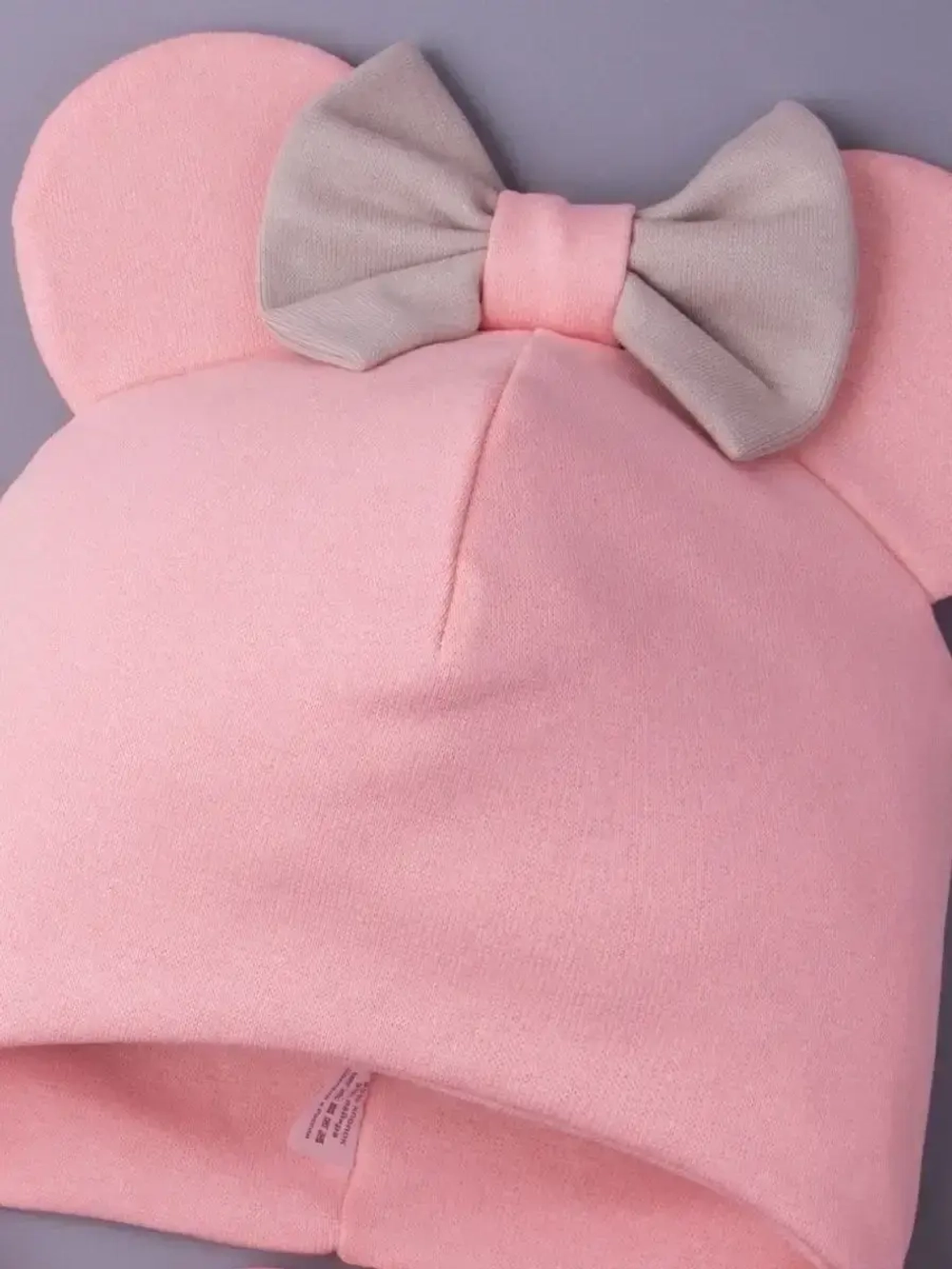 Шапка для девочек с ушками и снуд на осень