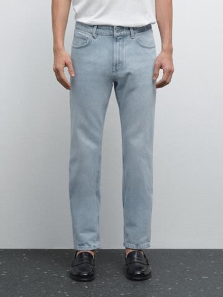 Massimo Dutti Джинсы Slim Fit, светло-голубой