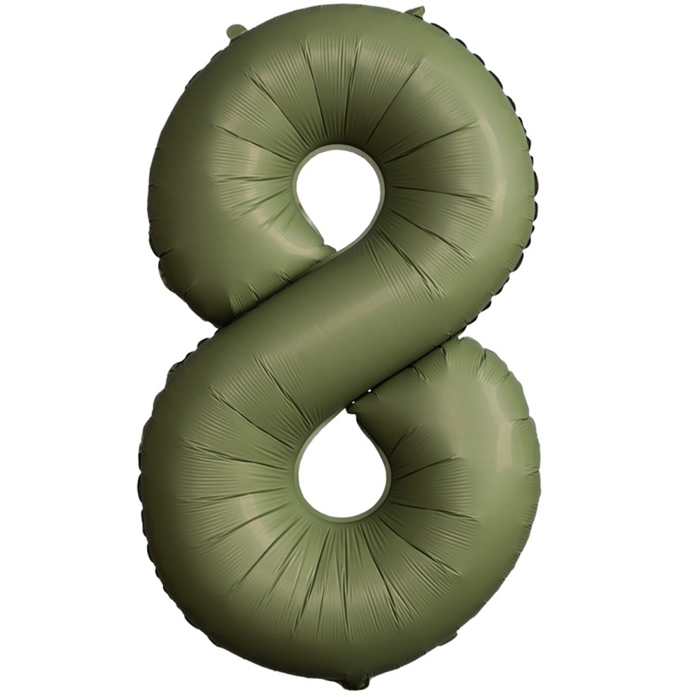 Шар фольгированный Цифра 8 101 см (Зеленый)