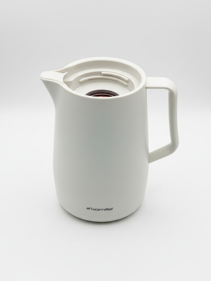 Термос-кувшин 1500 мл. со стеклянной колбой Kamille KM2011WH пластиковый корпус