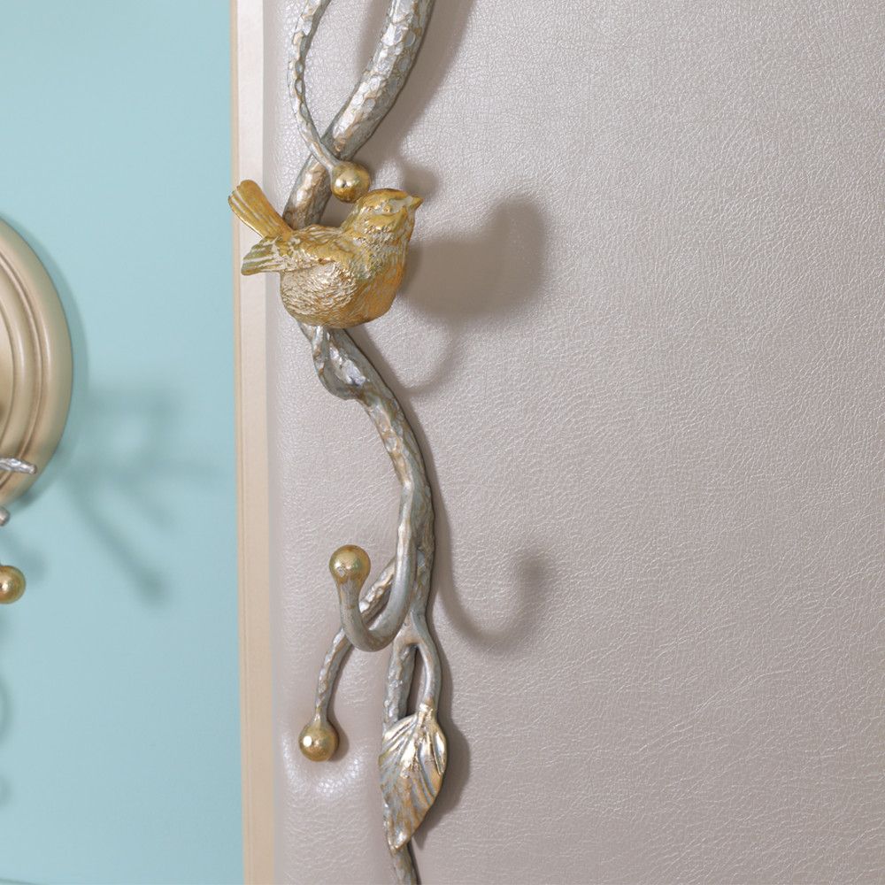 Вешалка настенная Терра (с зеркалом) Айвори Мраморное золото