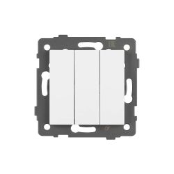 Механизм выключателя трехклавишный непроходной SWT-MK03-PL-WH-V (250V, 10A) (Arlight, -) 049896