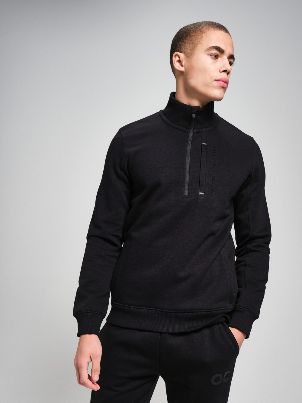 Свитшот с короткой молнией ORIGINAL CREATOR HALF ZIP, Черный