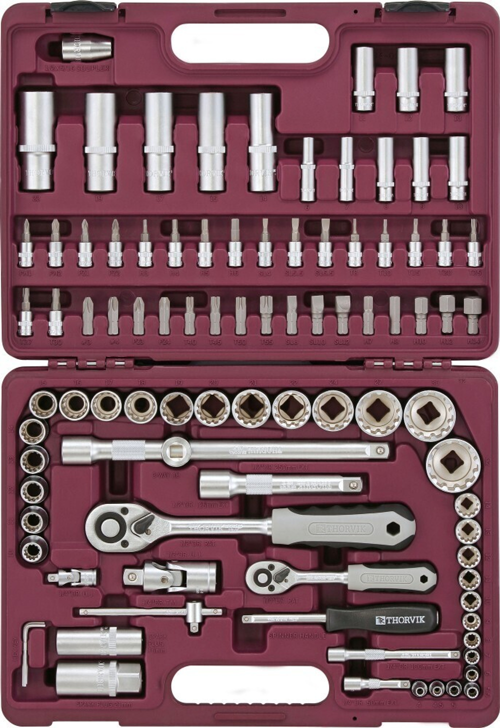 UTS0094MP Набор инструмента универсальный 1/4", 1/2"DR с головками торцевыми MultiProf, 94 предмета