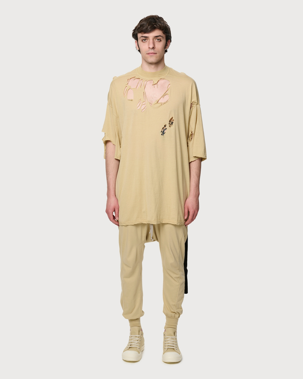 RICK OWENS DRKSHDW ФУТБОЛКА МУЖСКАЯ HOLLYWOOD TOMMY БЕЖЕВАЯ