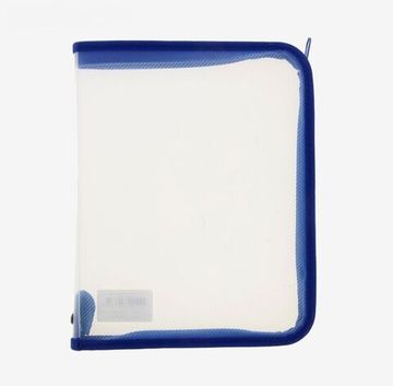 Папка на молнии А5 ПВХ Единорог, синяя