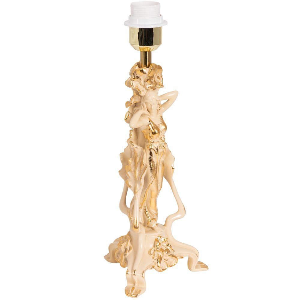 Настольная лампа Флора Айвори с абажуром Тюссо Vatican (Ватикан) Латте