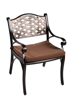 Комплект из литого алюминия стол квадратный АДОНИС «ADONIS» 90х90 + 4 кресла ЛИОН «LION»