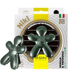 Новая машина, ароматизатор для автомобиля NIKI хромированный титан, Mr&Mrs Fragrance