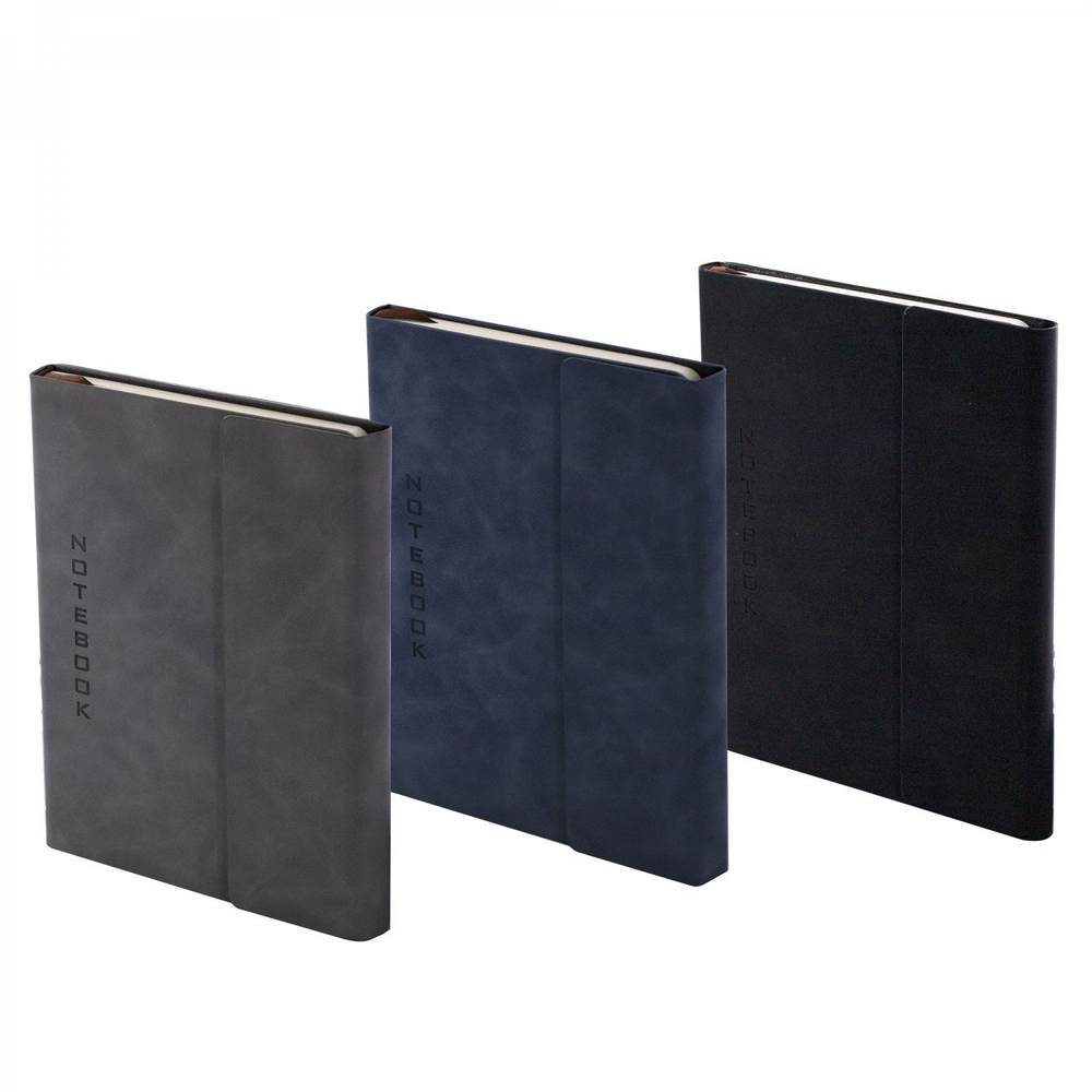 Записная книжка А5, Yalong, 7БЦ, иск. кожа (soft-touch), ляссе, тонир. блок, клапан на магните, ассорти, клетка, 120 л.