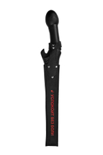 Черный двусторонний фаллоимитатор «Вразумитель» с шипом (Цвет: черный)