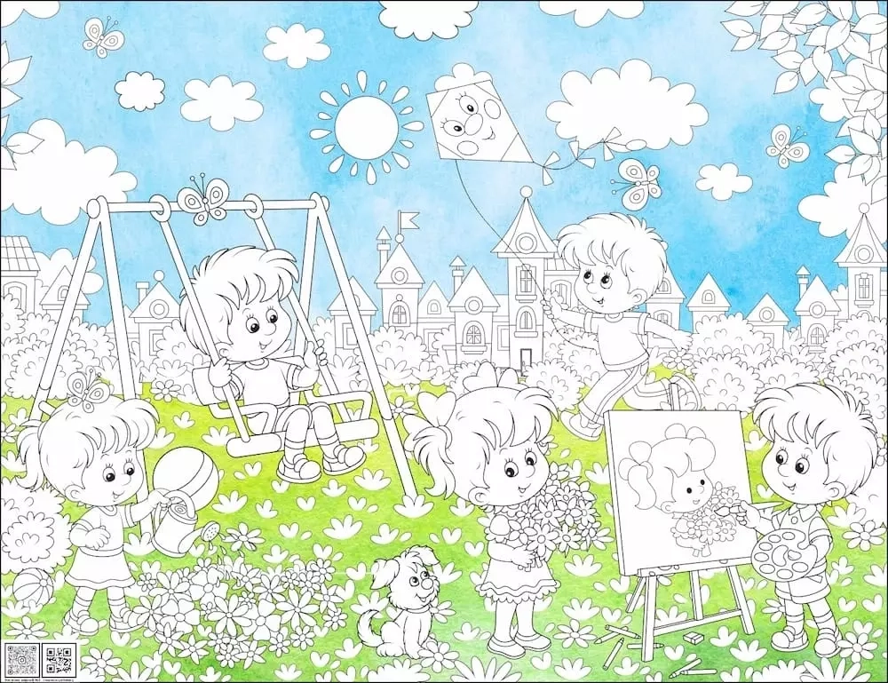 Цифровое панно ID Wall Раскраска в цвете "Прекрасный летний день"