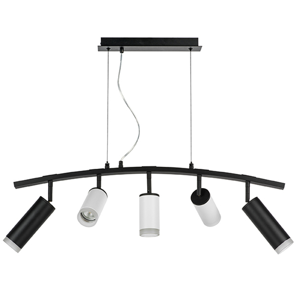 LR7358723630 Люстра RULLO 5х50W GU10 ЧЕРНЫЙ/БЕЛЫЙ (571735+214436-3+214487-2+202430-5)