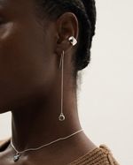 Моносерьга Alpha с голубым топазом на цепочке