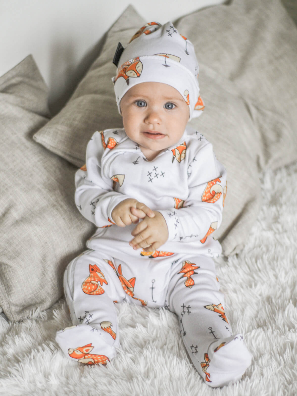 Комбинезон Mjölk Sleep and Play Лисички, уценка