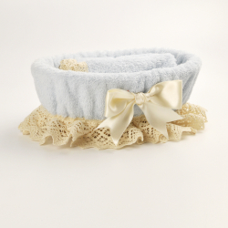 Подарочный набор махровых полотенец и корзинка Rombetti голубой от Old Florence фрагмент