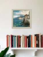 Картина на натуральном холсте настенная интерьерная 27*27 см