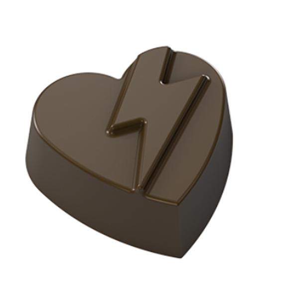 757 | Форма для шоколадных конфет &quot;Сердце электро&quot; (275*175мм)