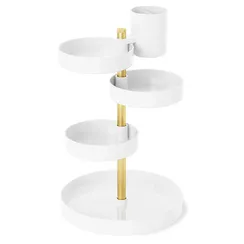 Органайзер настольный pirouette, белый/латунь