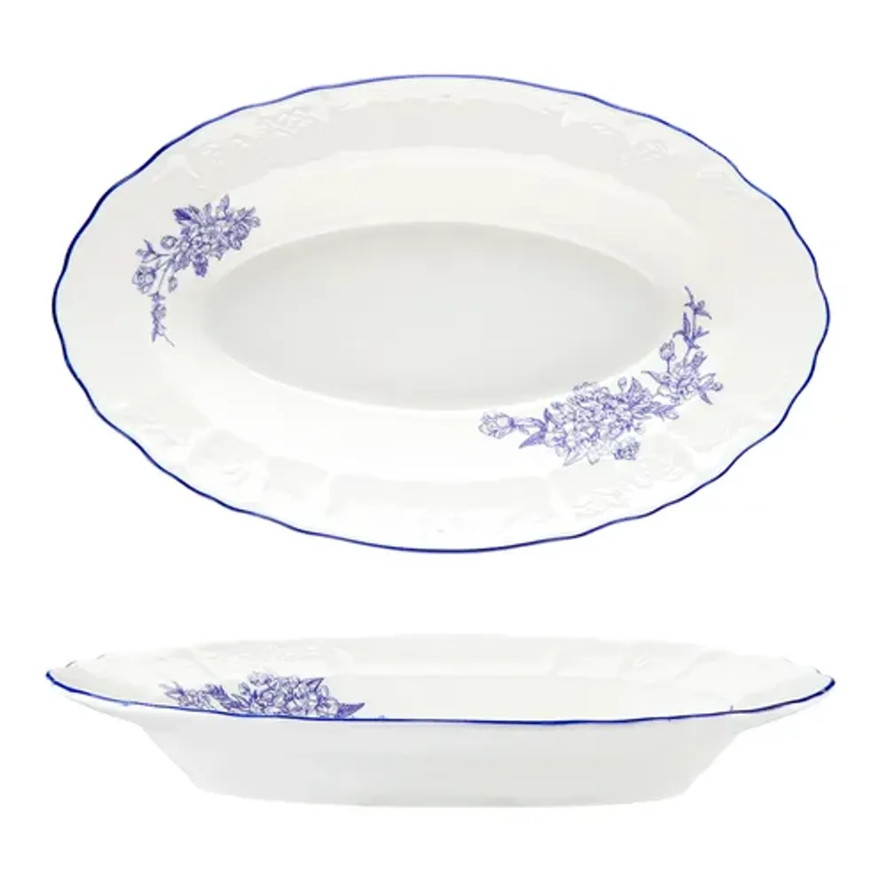 Блюдо овальное 25,5*15,8 см h3,8 см 250 мл глубокое Sea Flower P.L. Proff Cuisine [1]