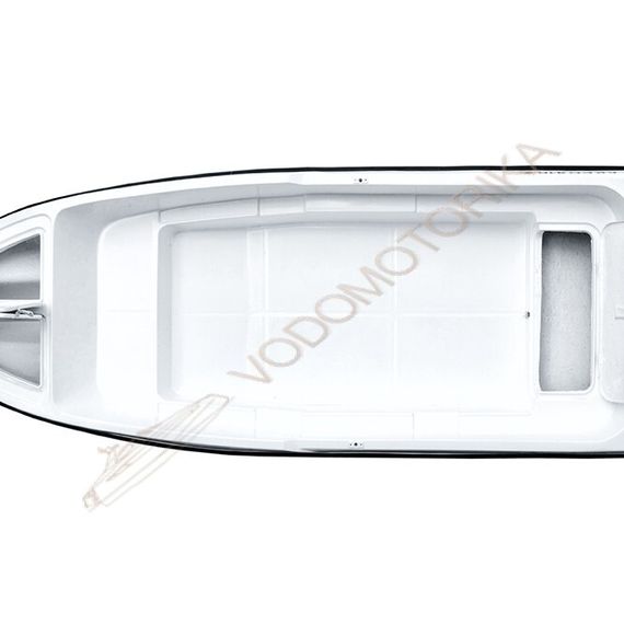Лодка стеклопластиковая LAKER T410 (низ синий/черный, верх белый) 2014 год