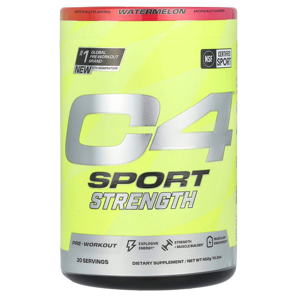 C4 / Cellucor, C4 Sport, для силы, перед тренировкой, арбуз, 402 г (14,2 унции)