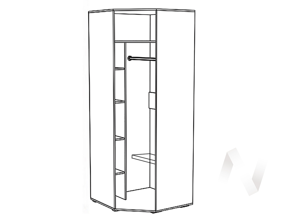 Шкаф угловой ЛШ-25 Спальня Ливорно (дуб сонома)