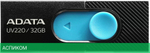 USB Flash-накопитель A-Data UV220 32Gb черный/синий (AUV220-32G-RBKBL)