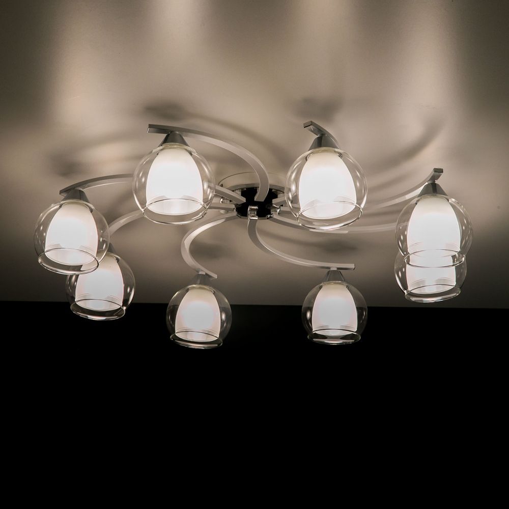 Citilux Кристи CL152180 Люстра потолочная Белая Хром