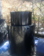 Станция биологической очистки Канада K-Home 2.6 S Вертикальная / 2600 л. в сутки / 13 чел. / самотечный сброс / компрессорная аэрация (1930x1930x2000см;черный) - арт.556111