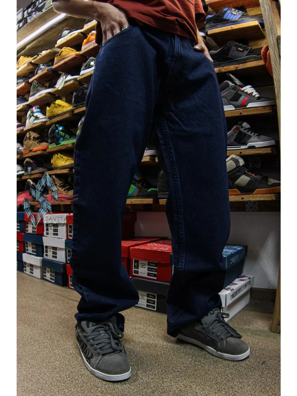 Джинсы прямые широкие трубы от Savitar Shoes Company