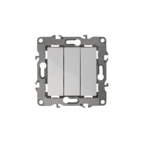 12-1107-01 ЭРА ВЫКЛЮЧАТЕЛЬ ТРОЙНОЙ, 10АХ-250В, ВИНТ, БЕЛЫЙ (упак 10шт) арт:Б0014669