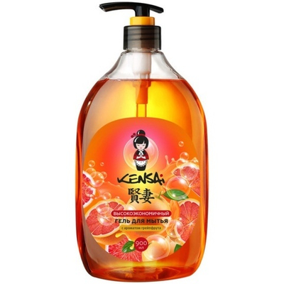 KENSAI Гель д/посуды 900мл.с аром.грейпфрукта