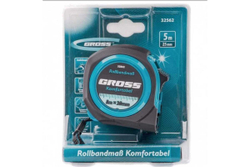 Рулетка Komfortabel, 5 м х 25 мм обрезиненный корпус GROSS 32562