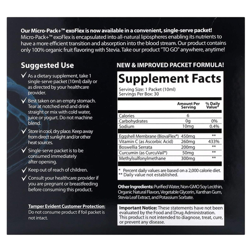 Aurora Nutrascience, Micro-Pack + ExoFlex + Plus Vitamin C, 30 пакетиков по 10 мл (0,34 жидк. унц.)