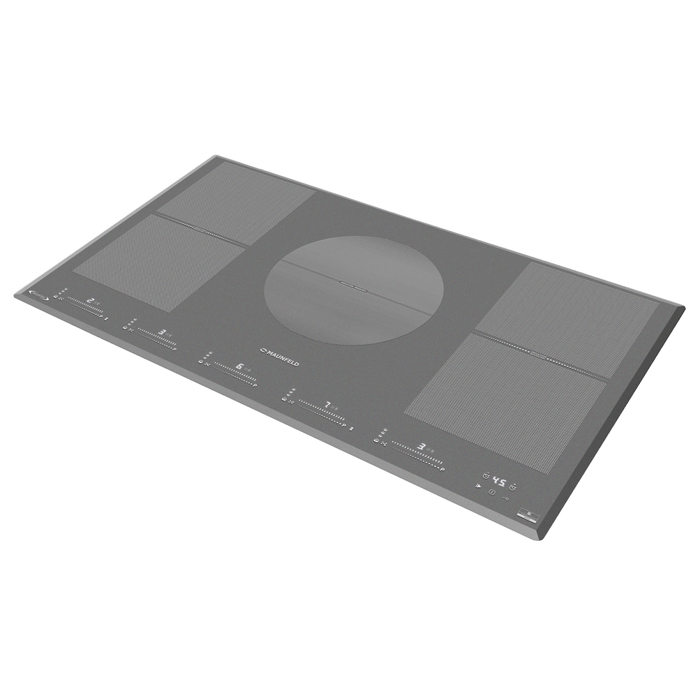 Индукционная варочная панель с двумя Flex Zone и Booster MAUNFELD CVI905SFLGR Inverter