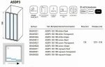 Душевой уголок Ravak Supernova ASDP3+APSS 130х80 профиль белый/стекло матовое