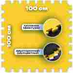 ЭВА-плитка жёлто-чёрная 100×100×2 см - мягкий коврик-пазл, плетёнка