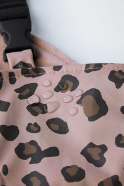 ZARA ПРОРЕЗИНЕННЫЙ КОМБИНЕЗОН С ПРИНТОМ WATER RESISTANT, РОЗОВЫЙ